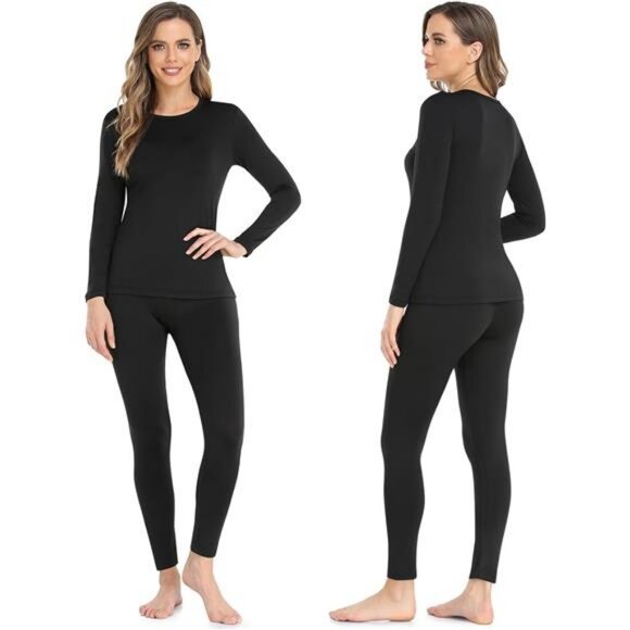 Thermal Underwear for Women Long Johns Women with Fleece Lined, Base Layer - Picture 2 of 7